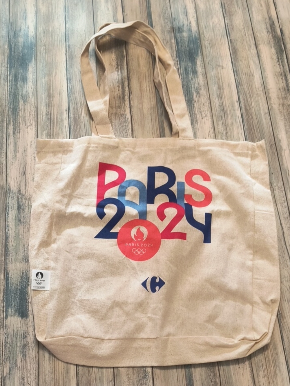 Paris 2024 Olympics Tote Bag burlap canvas